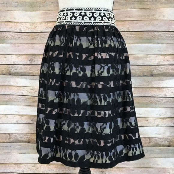 Anthropologie Floreat Charente Lace Overlay Skirt - Picture 6 of 8